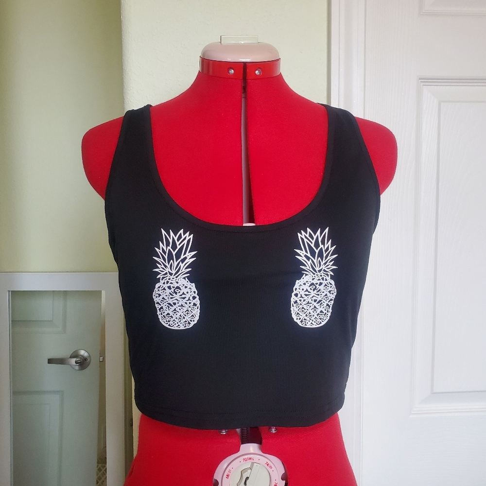 SHEIN Pineapple Crop Tank Top